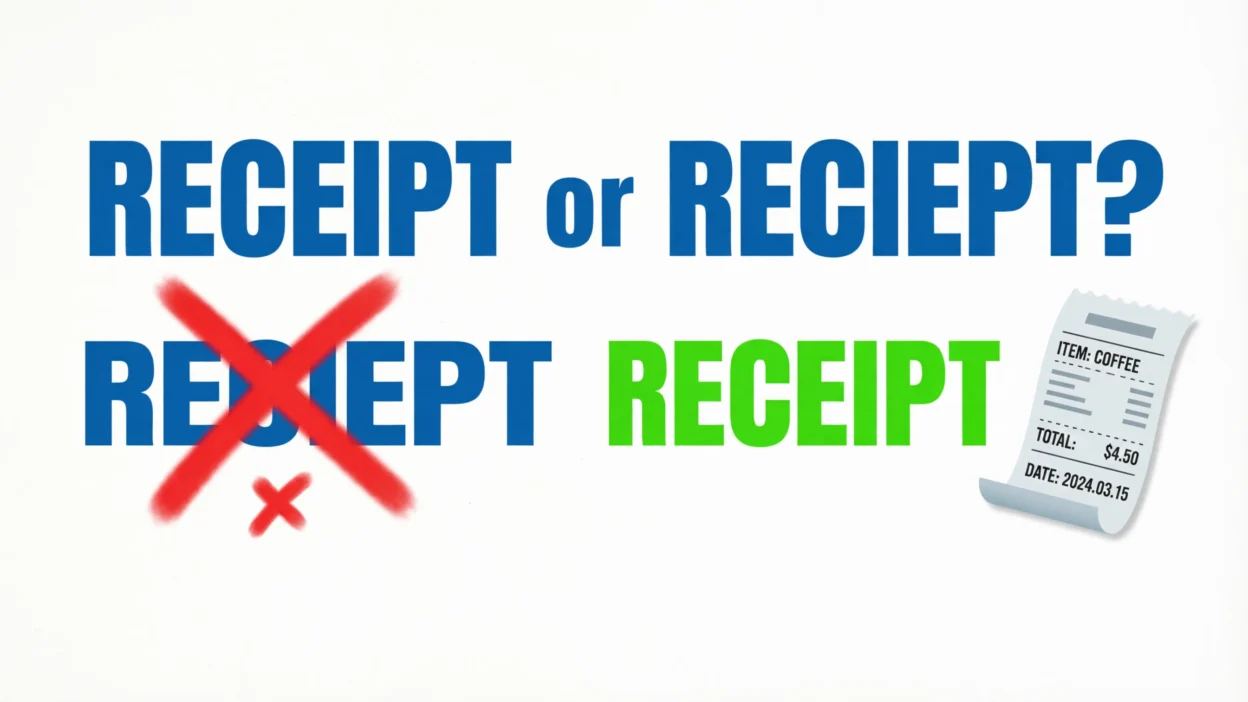 Receipt or Reciept