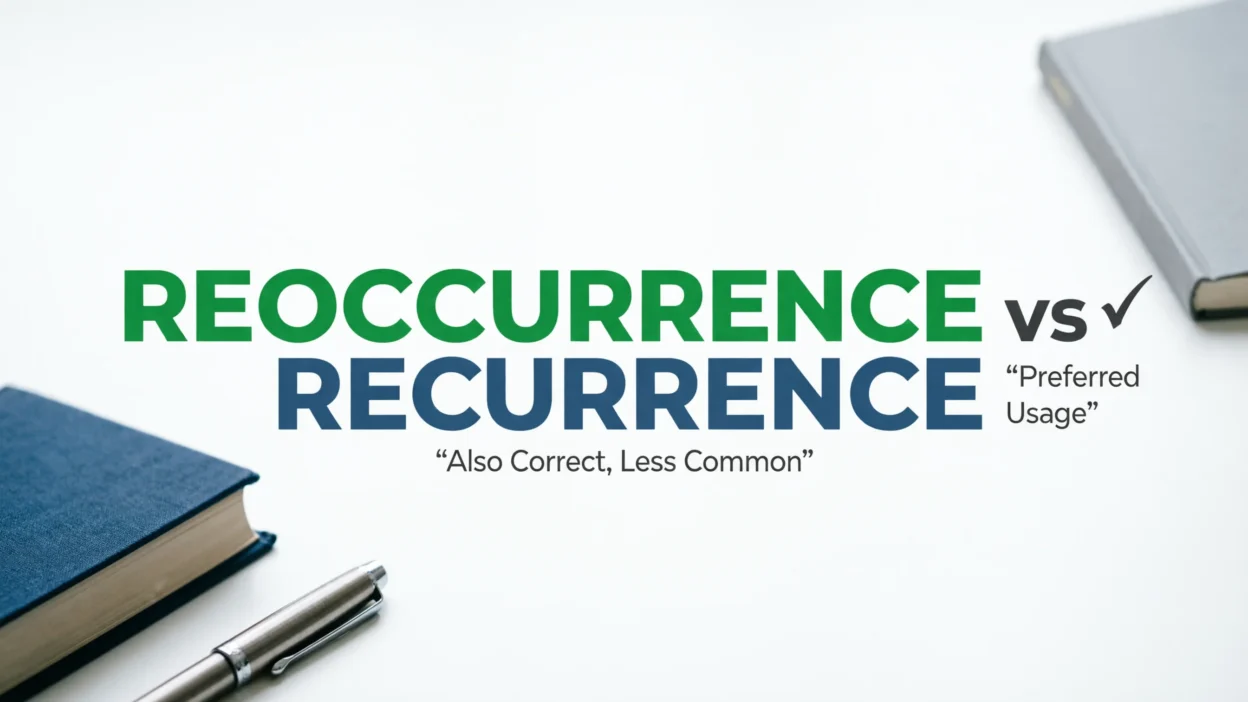 Reoccurrence vs Recurrence