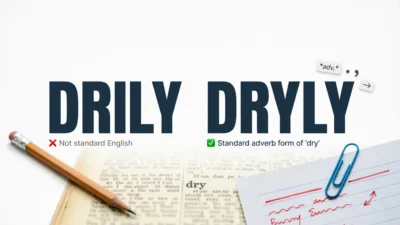 Drily vs Dryly