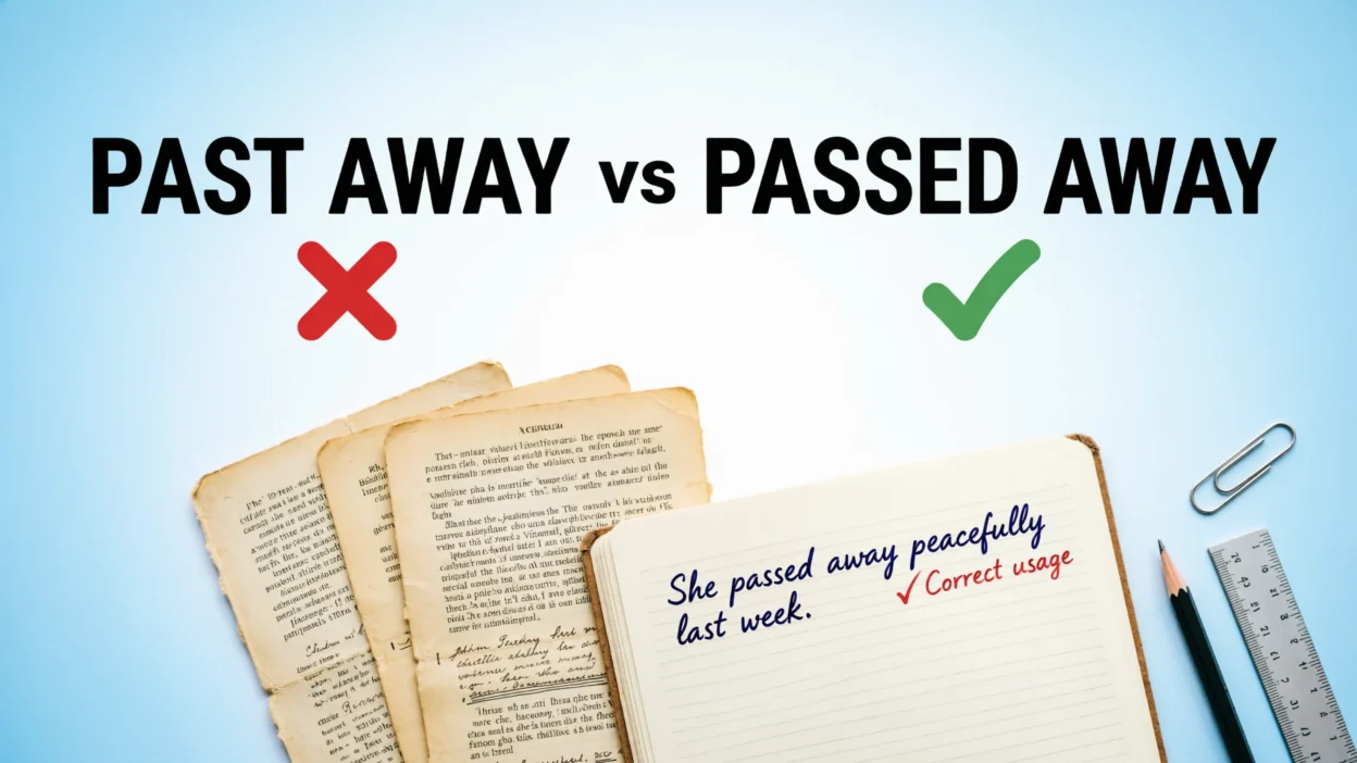 Past Away vs Passed Away