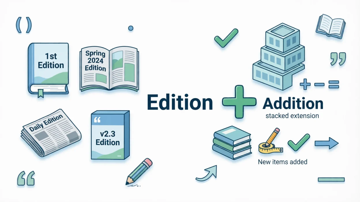 Edition vs Addition