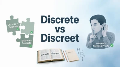 Discrete vs Discreet