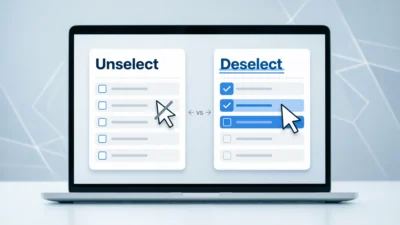 Unselect vs Deselect