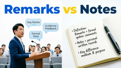Remarks vs Notes